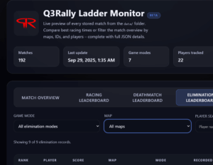 🚦 Q3Rally Online Ladder is live! 🏁
